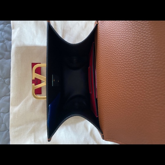 Valentino Vsling bag small, tan color used once. Stickers still intact. - Picture 7 of 14